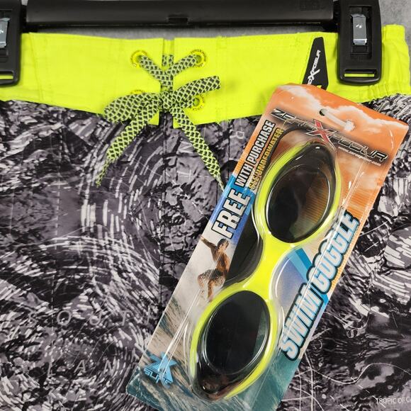 ZeroXposure Boys Youth Swim Trunks with Goggles NWT Inner Lining UPF 50 size 8 - Picture 2 of 11